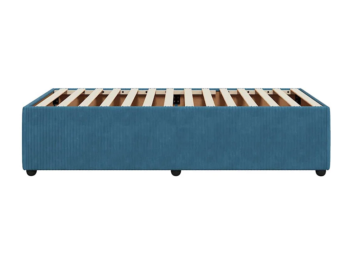 Estrutura de cama 80x200 cm veludo azul