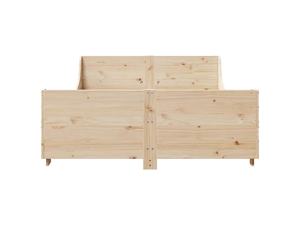 Cama sem colchão 140x200 cm madeira de pinho maciça