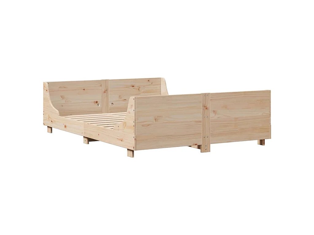 Cadre de lit sans matelas 140x200 cm bois massif de pin