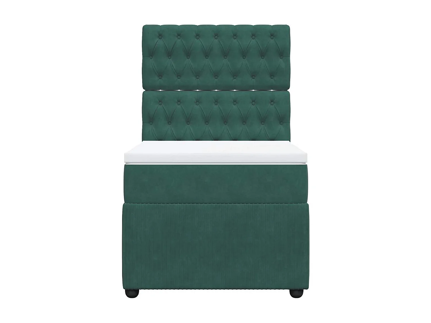 Sommier à lattes de lit et matelas Vert foncé 80x200 cm Velours