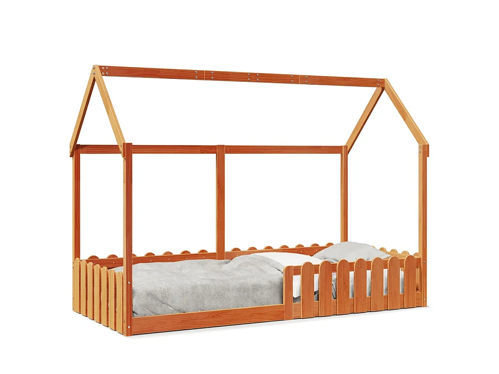 Cadre de lit d'enfants forme de maison sans matelas 90x200 cm