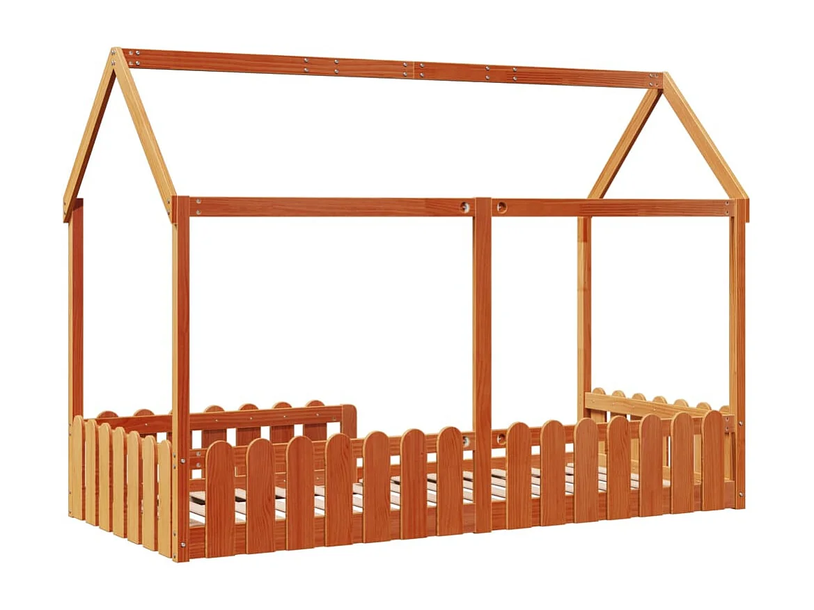 Cadre de lit d'enfants forme de maison sans matelas 90x200 cm