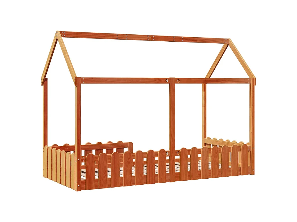 Cadre de lit d'enfants forme de maison sans matelas 90x200 cm