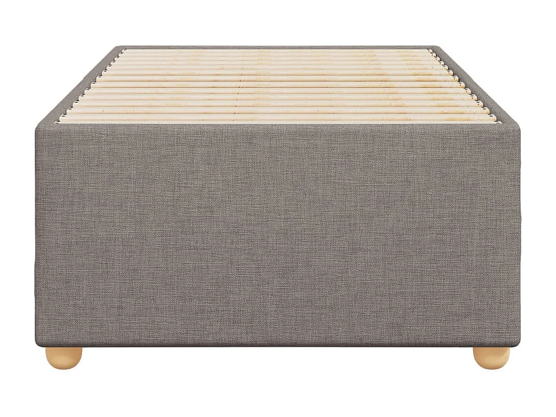 Cadre de lit sans matelas taupe 80x200 cm tissu