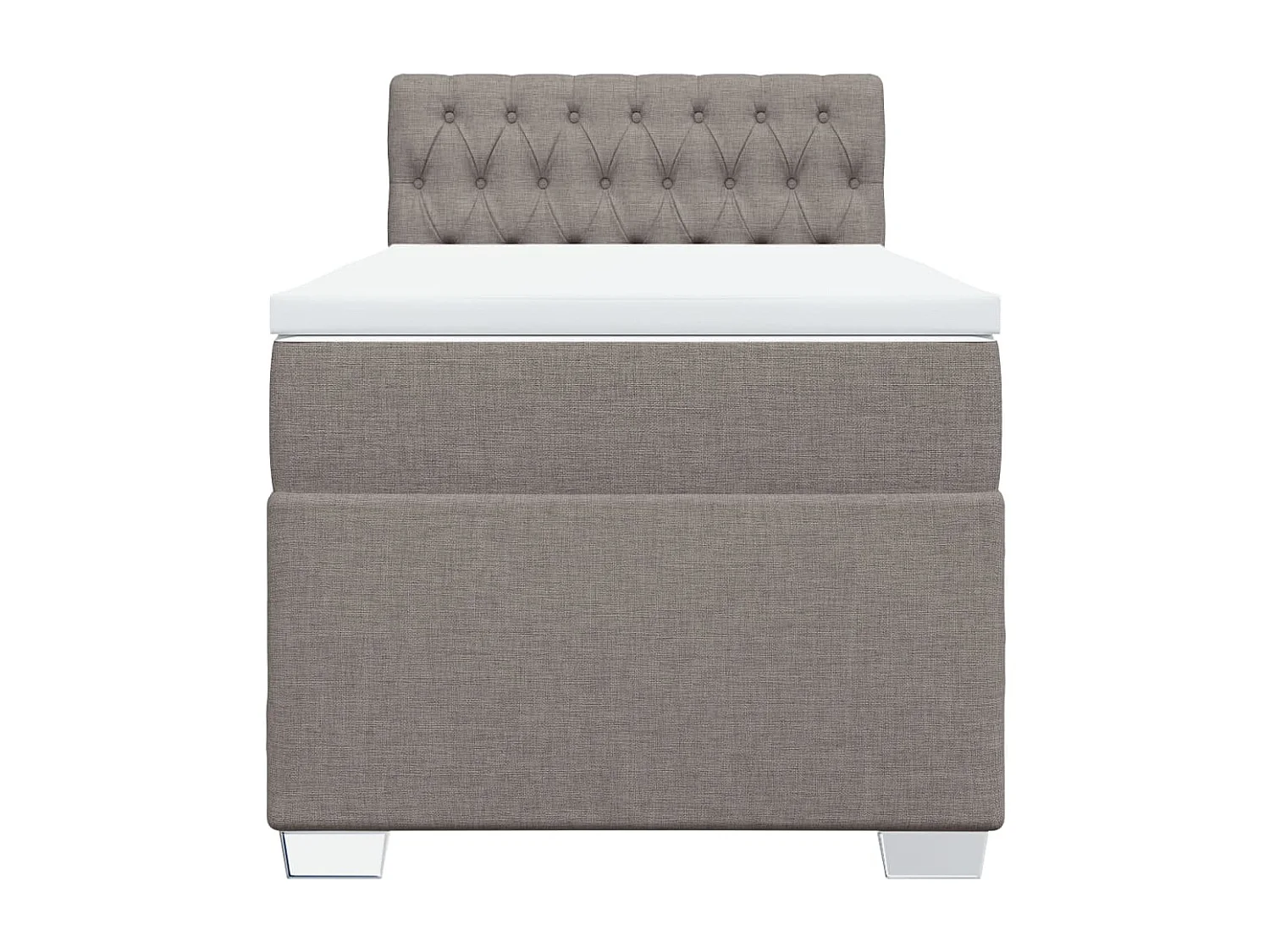 Sommier à lattes de lit avec matelas Taupe 90x190 cm Tissu