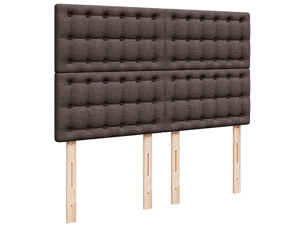 Boxspringbett mit Matratze Dunkelbraun 140x200 cm Stoff