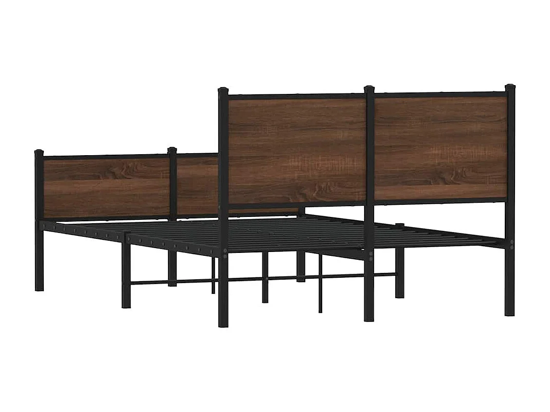 Giroletto senza Materasso in Metallo Rovere Marrone 120x200 cm