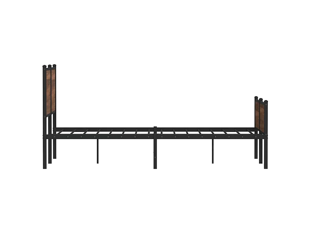 Bedframe zonder matras metaal bruin eikenkleurig 120x200 cm