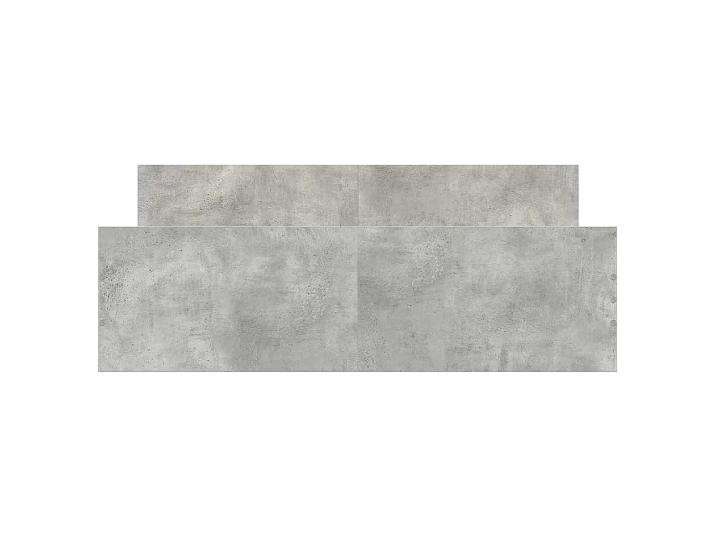 Cadre de lit sans matelas gris béton 140x200 cm