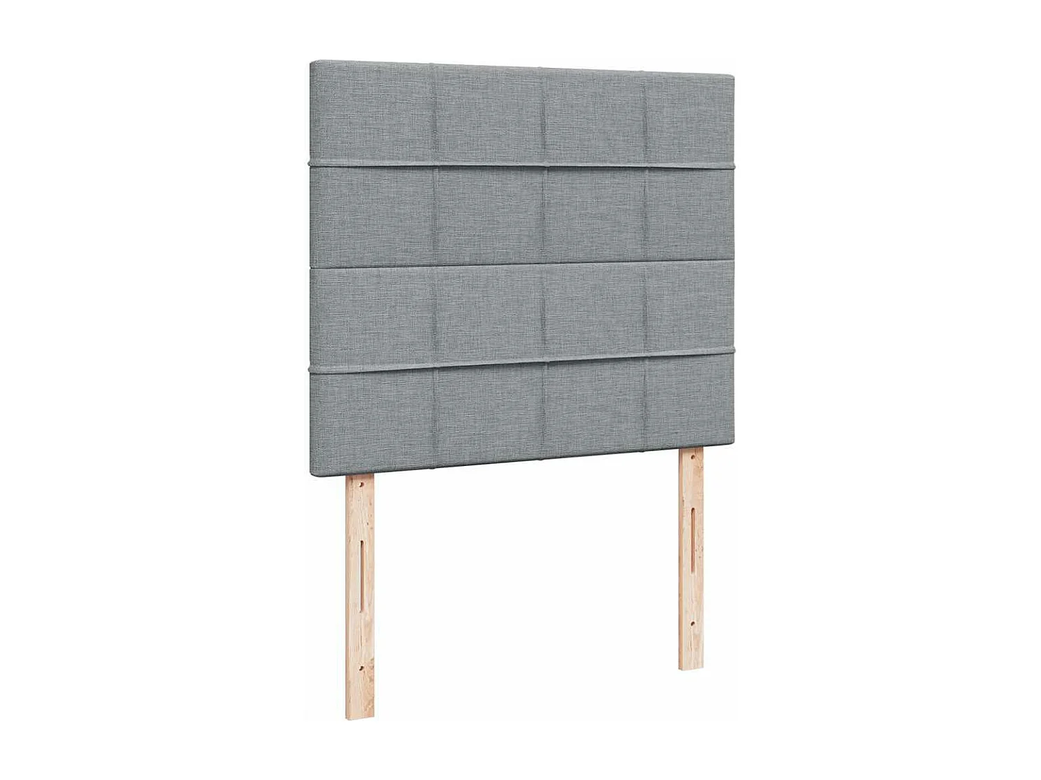 Cama box spring con colchón tela gris claro 120x200 cm