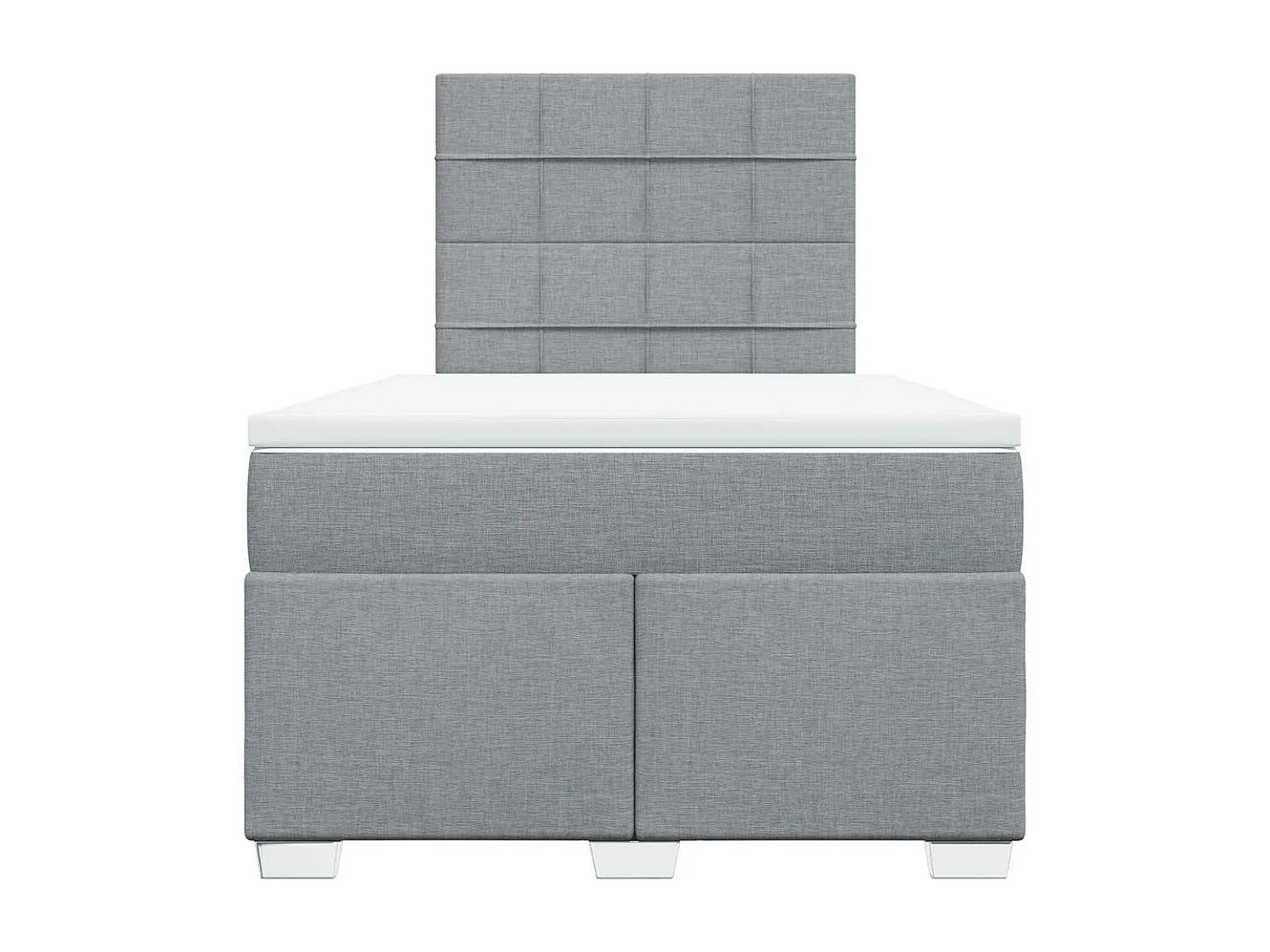Sommier à lattes de lit avec matelas Gris clair 120x200cm Tissu