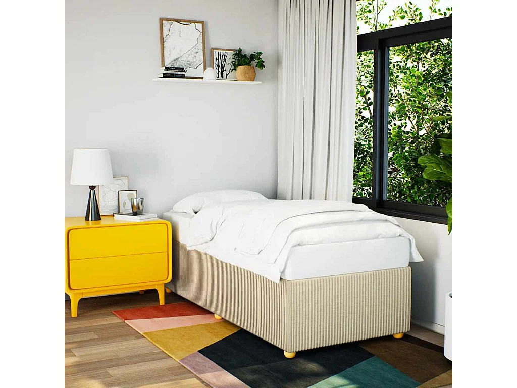 Bettgestell ohne Matratze Blau 90x190 cm Stoff