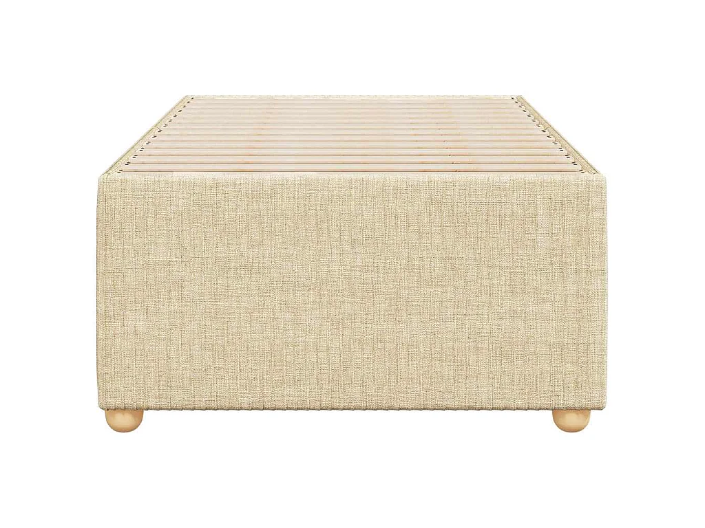 Bedframe zonder matras 90x190 cm stof crèmekleurig