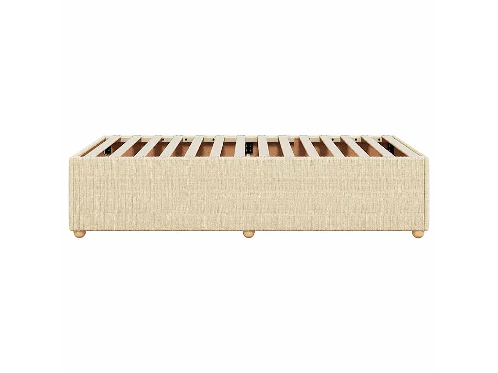 Bedframe zonder matras 90x190 cm stof crèmekleurig