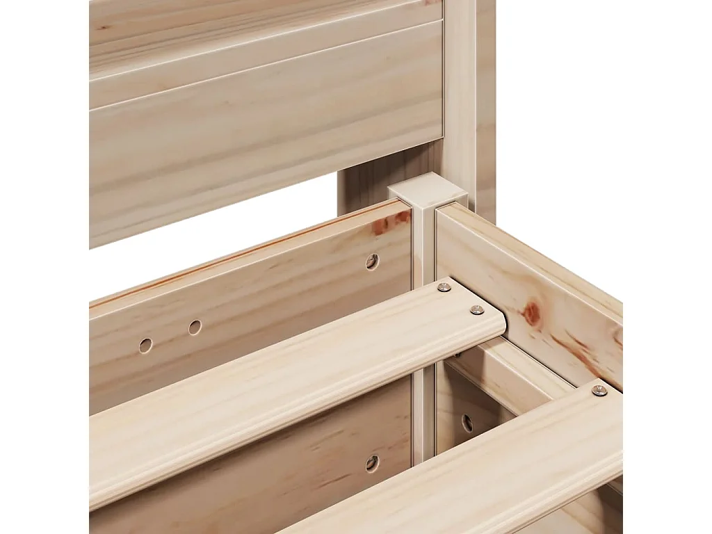 Cadre de lit sans matelas 200x200 cm bois massif de pin