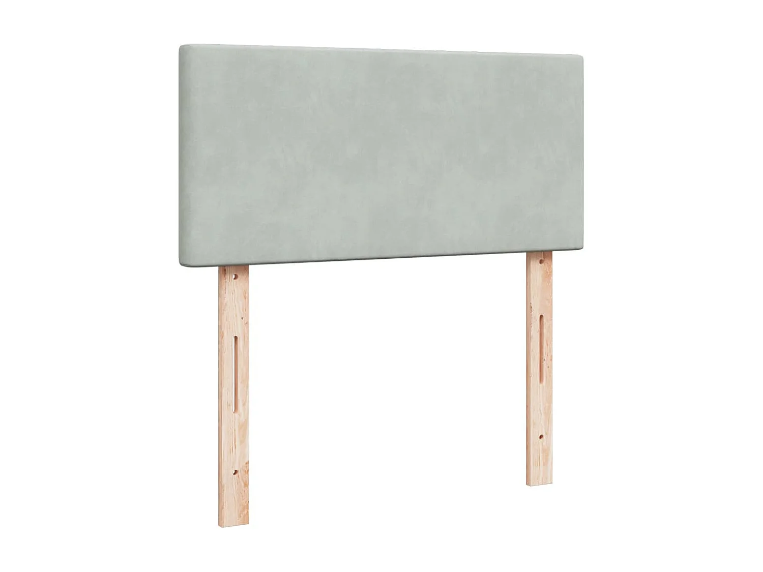 Cama box spring con colchón terciopelo gris claro 90x190 cm