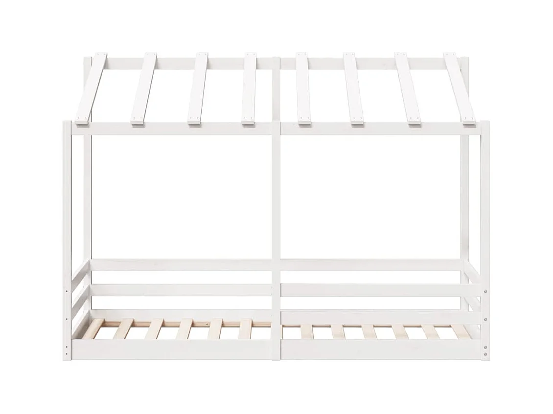 Lit pour enfants sans matelas blanc 90x190 cm bois pin massif