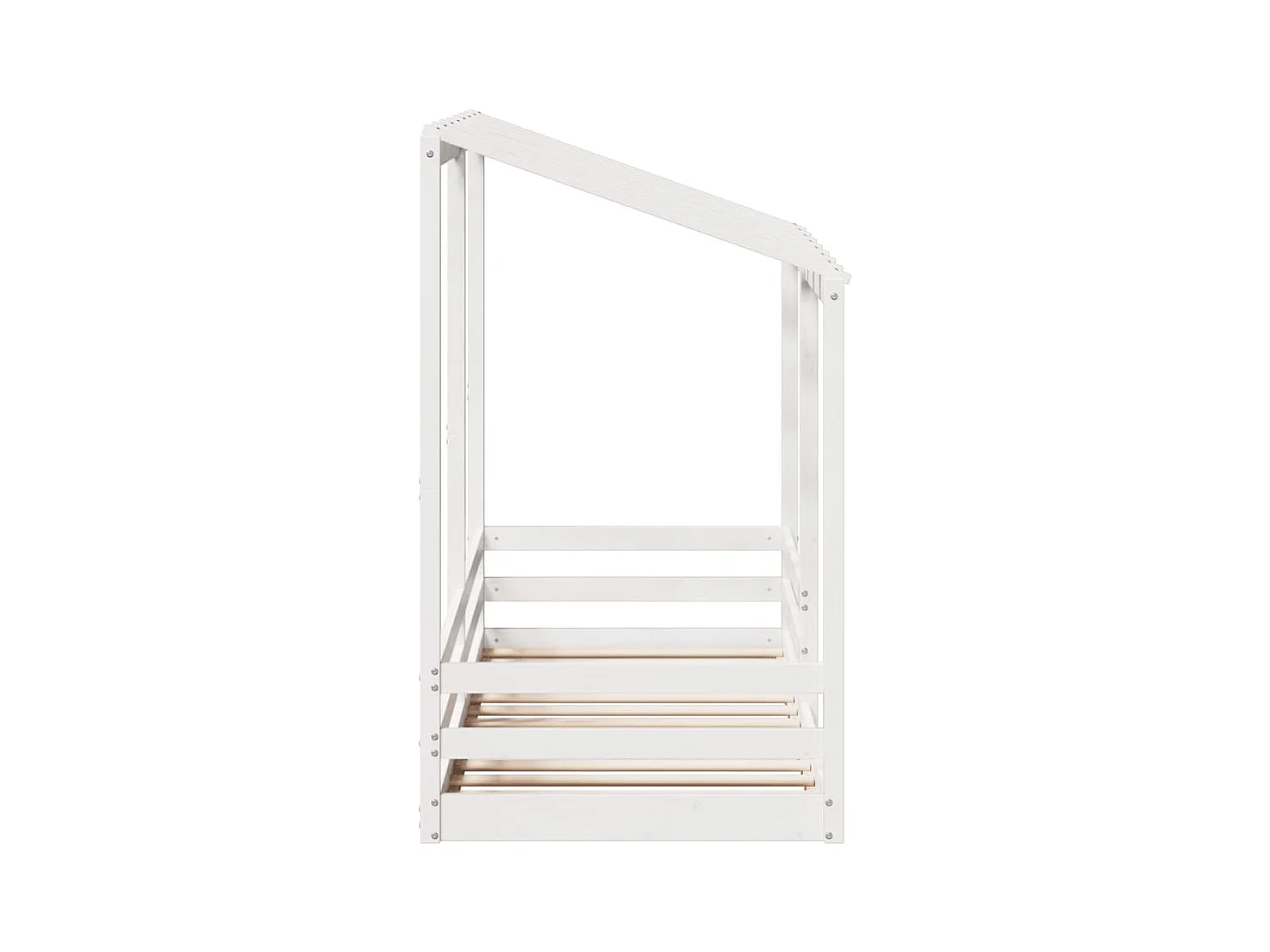 Lit pour enfants sans matelas blanc 90x190 cm bois pin massif