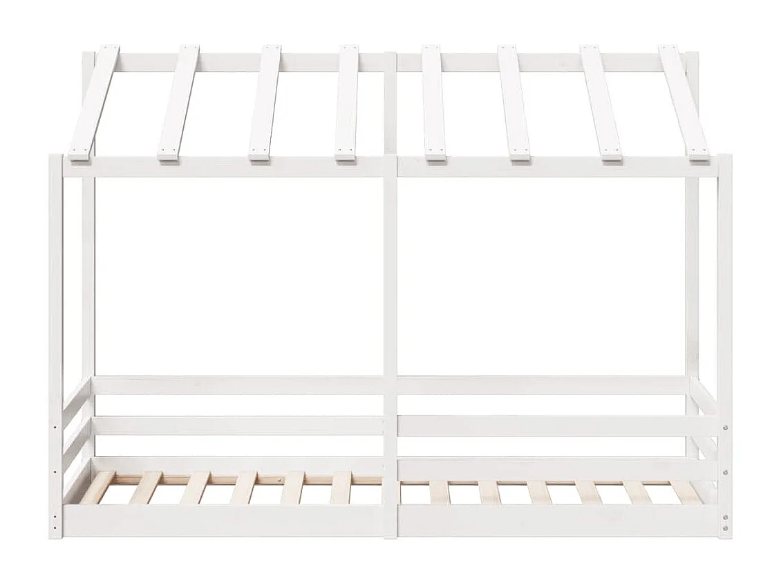 Lit pour enfants sans matelas blanc 90x190 cm bois pin massif