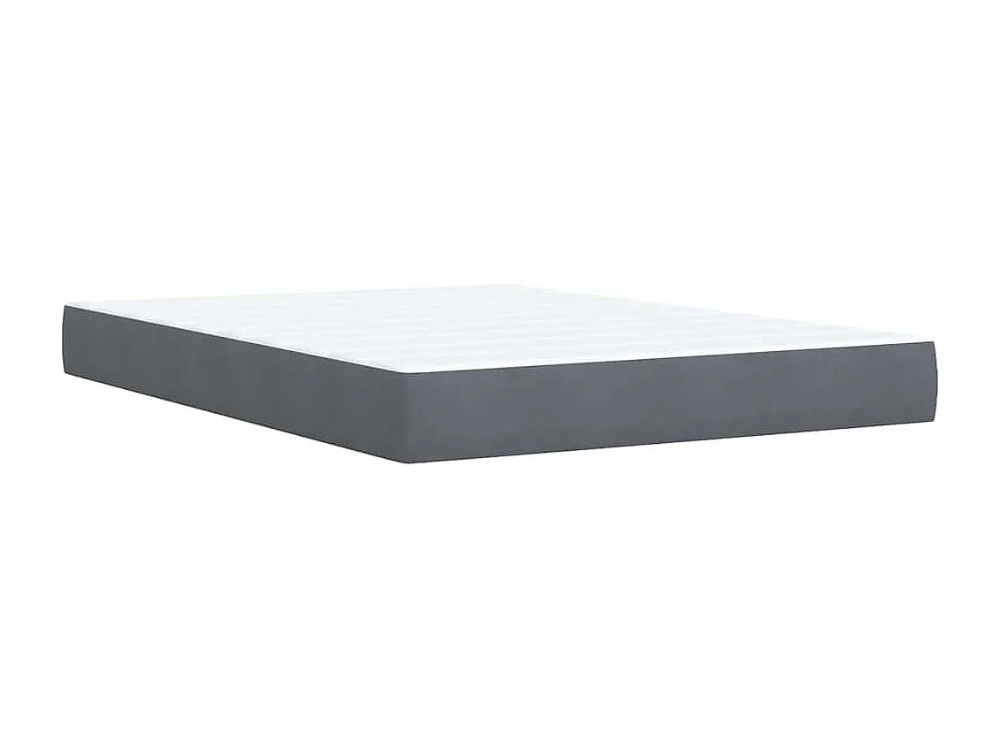 Boxspringbett mit Matratze Dunkelgrau 160x200 cm Samt