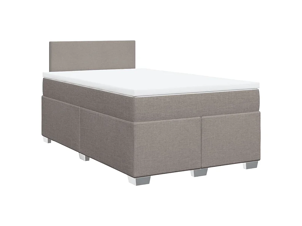Boxspringbett mit Matratze Taupe 120x200 cm Stoff