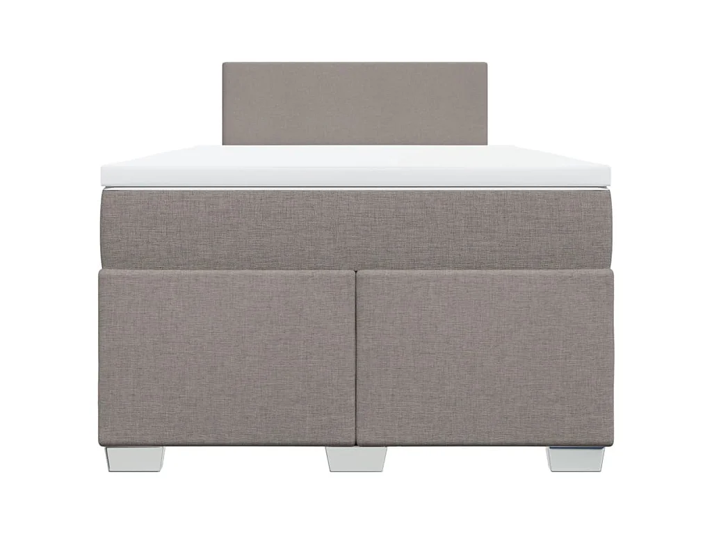 Boxspringbett mit Matratze Taupe 120x200 cm Stoff