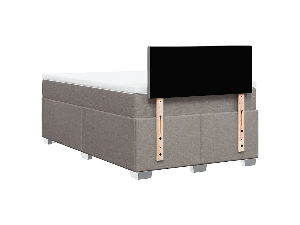 Boxspringbett mit Matratze Taupe 120x200 cm Stoff