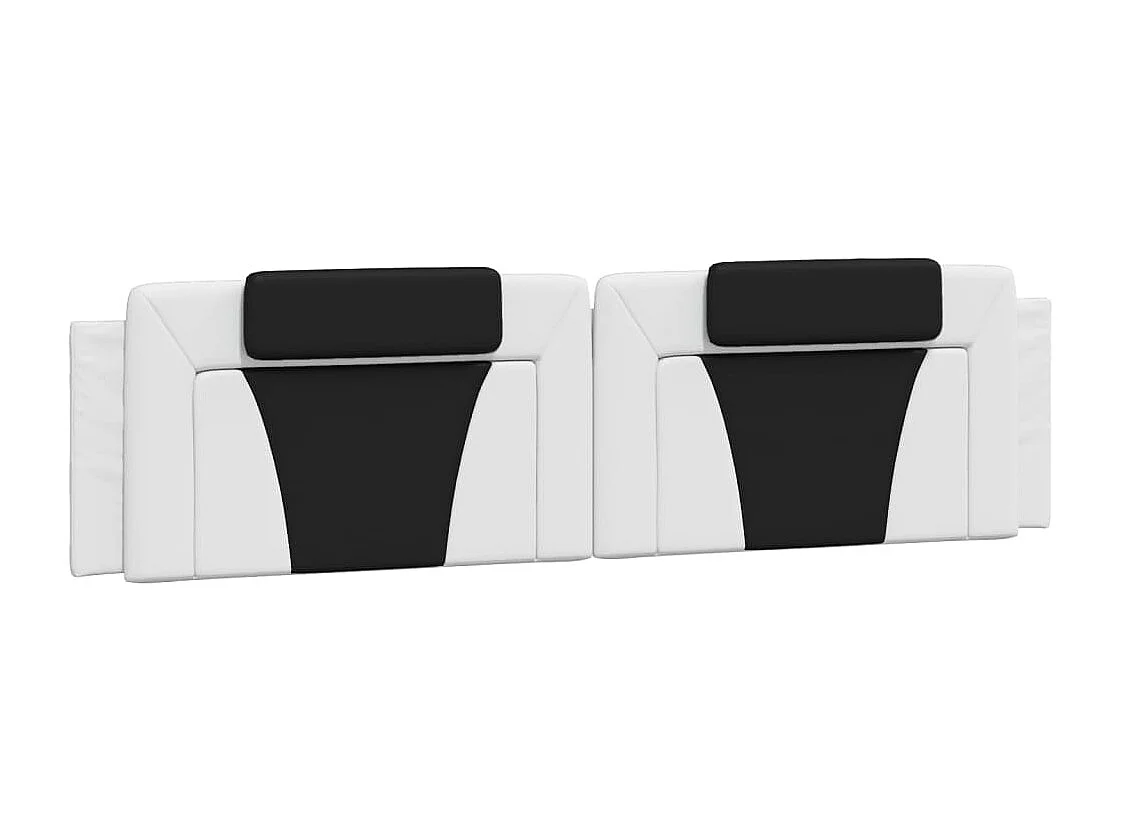 Letto Viana con Materasso Bianco e Nero 200x200cm in Similpelle