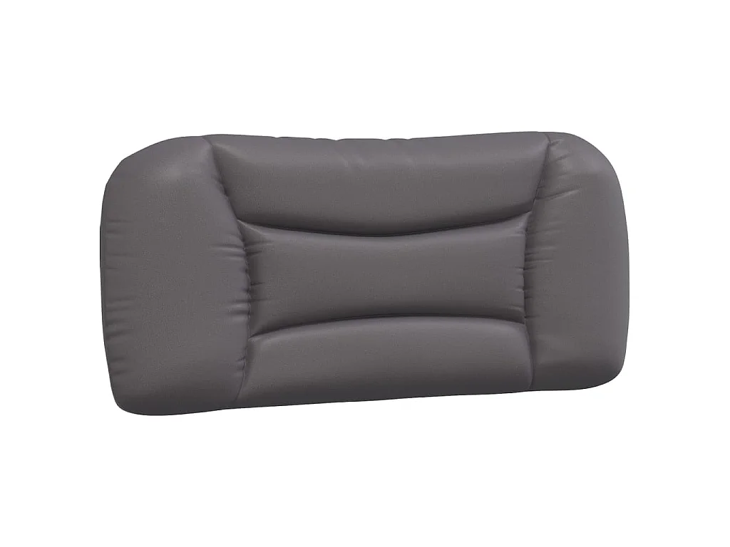 Bed met matras "Hvar" kunstleer grijs 80x200 cm