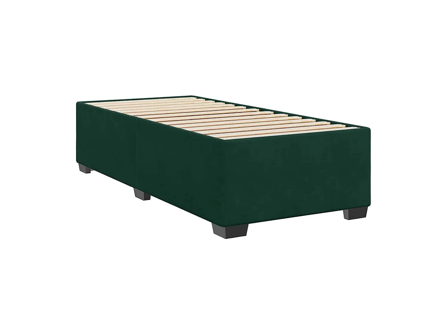 Boxspringbett mit Matratze Dunkelgrün 80x200 cm Samt