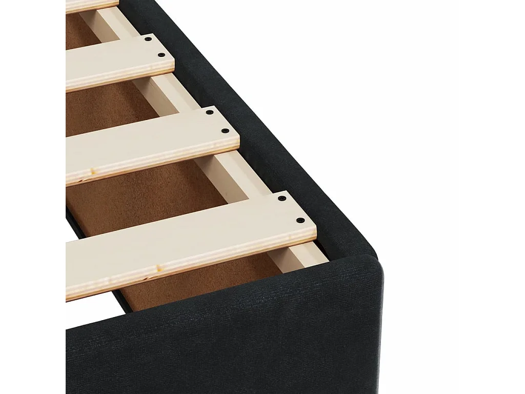 Cadre de lit sans matelas noir 160x200 cm velours