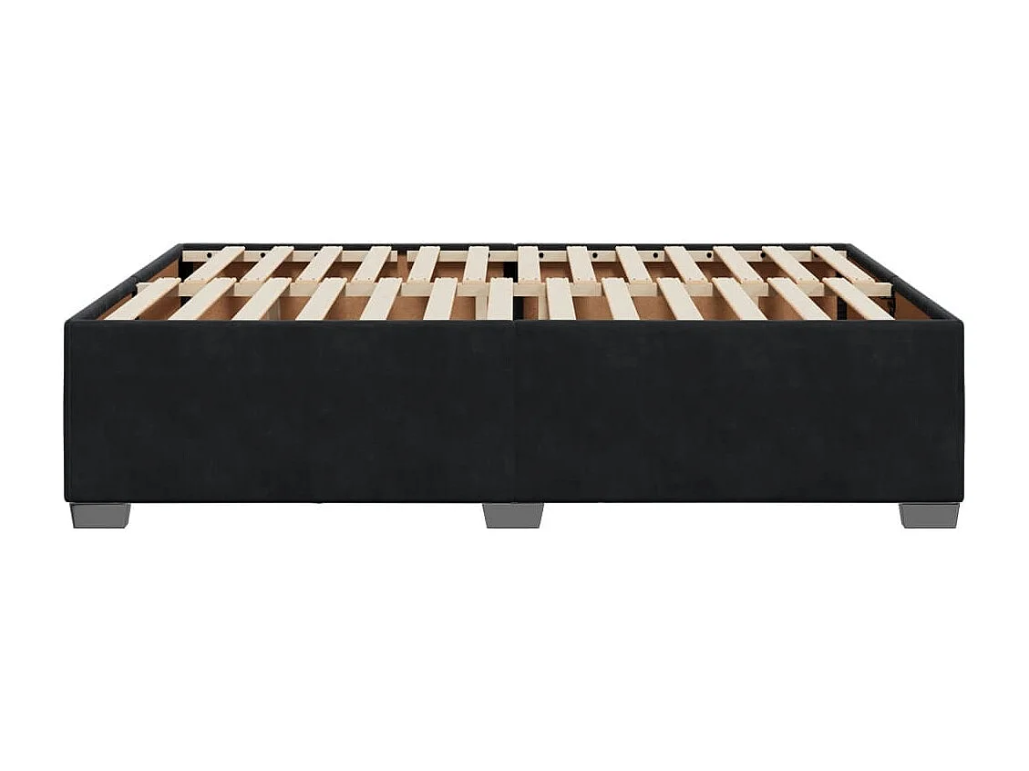 Giroletto senza Materasso Nero 160x200 cm in Velluto