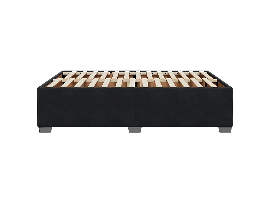 Cadre de lit sans matelas noir 160x200 cm velours