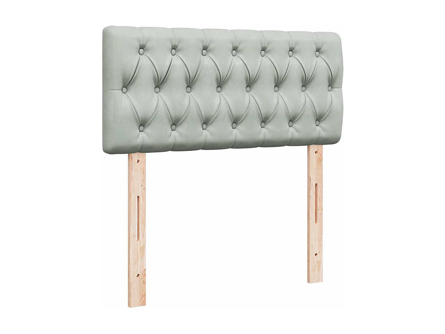 Boxspringbett mit Matratze Hellgrau 90x200 cm Samt