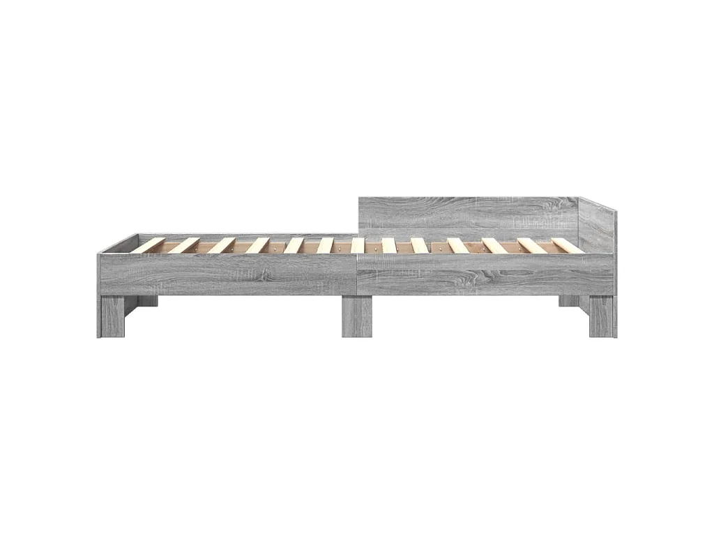 Cadre de lit sans matelas sonoma gris 100x200 cm