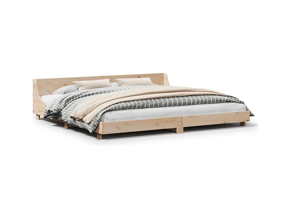 Cadre de lit sans matelas 200x200 cm bois massif de pin
