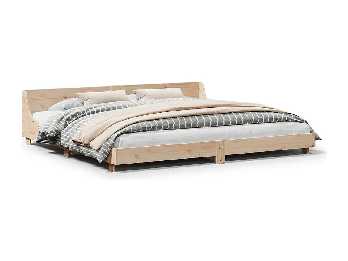 Bedframe zonder matras massief grenenhout 200x200 cm