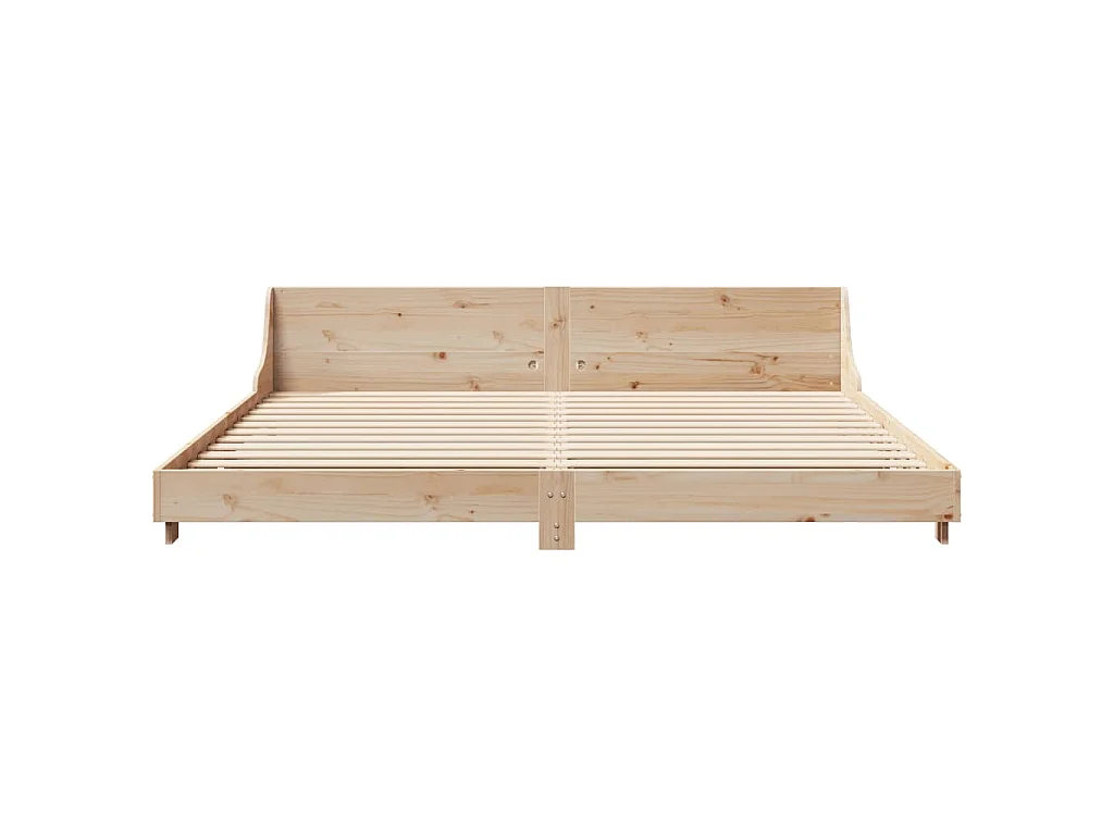 Letto senza Materasso 200x200 cm in Legno Massello di Pino