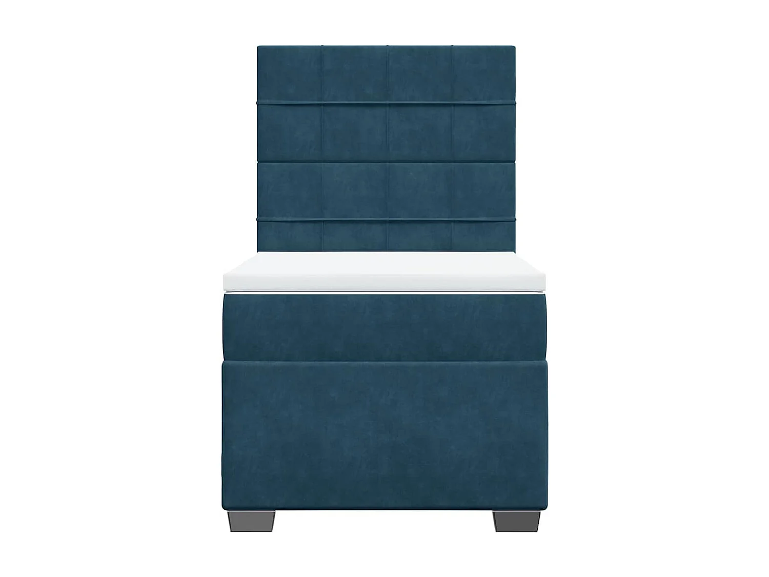 Sommier à lattes de lit avec matelas bleu 100x200 cm