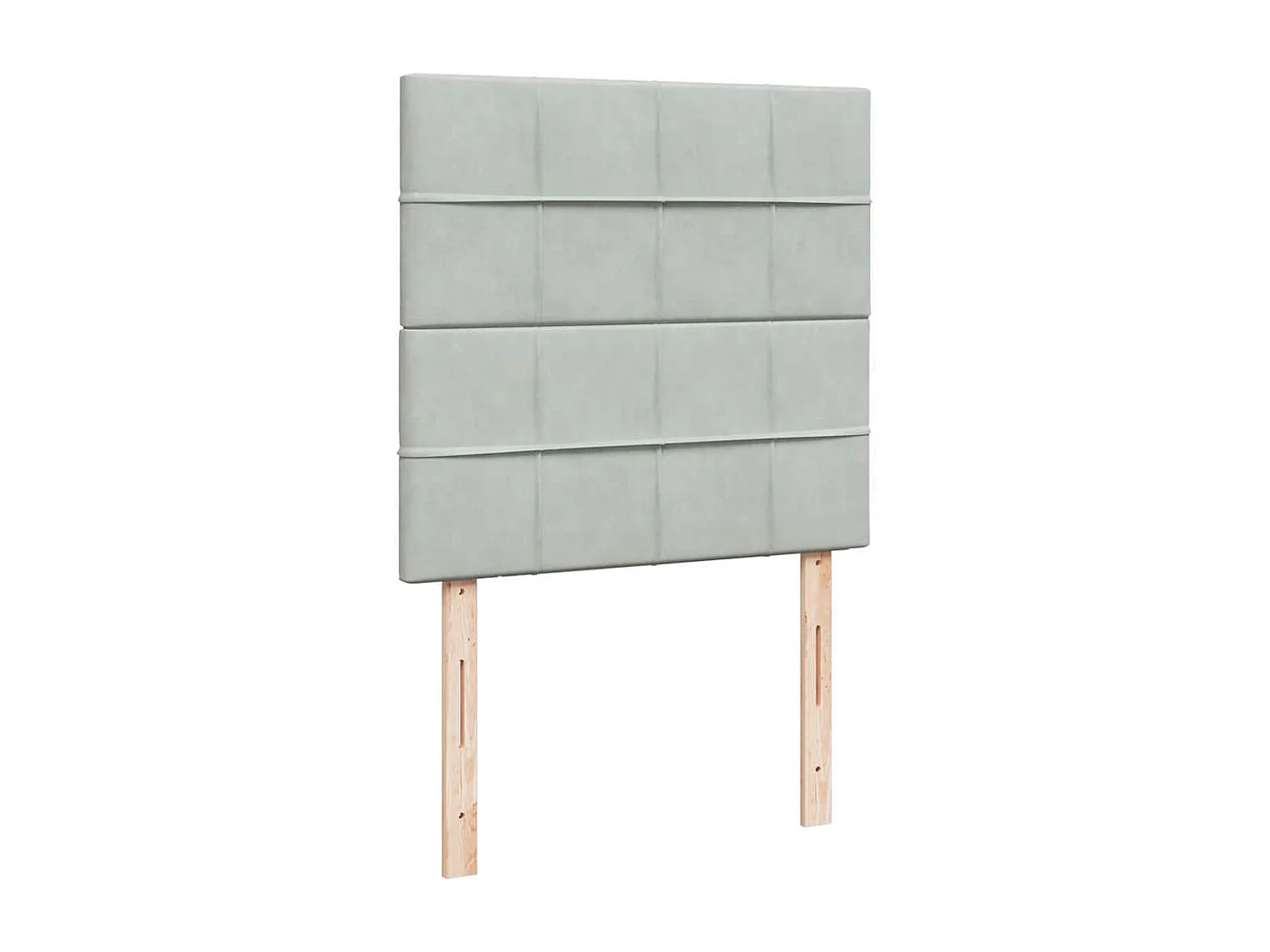 Boxspringbett mit Matratze Hellgrau 90x190 cm Samt