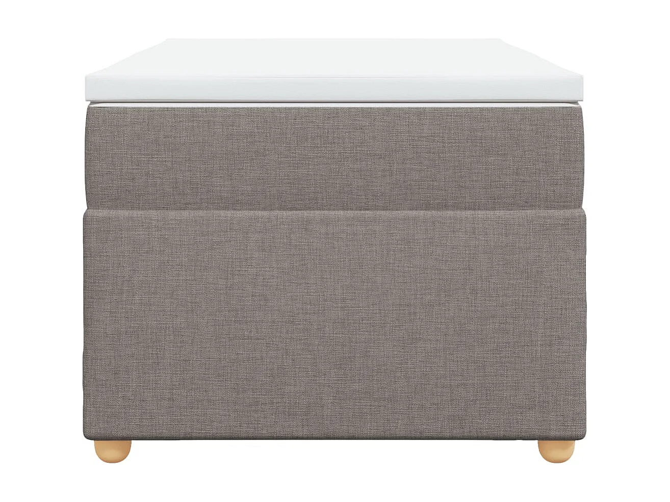 Boxspring met matras stof taupe 90x200 cm