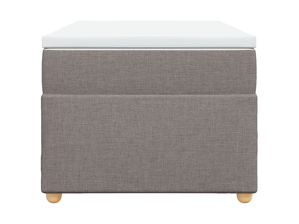 Boxspring met matras stof taupe 90x200 cm