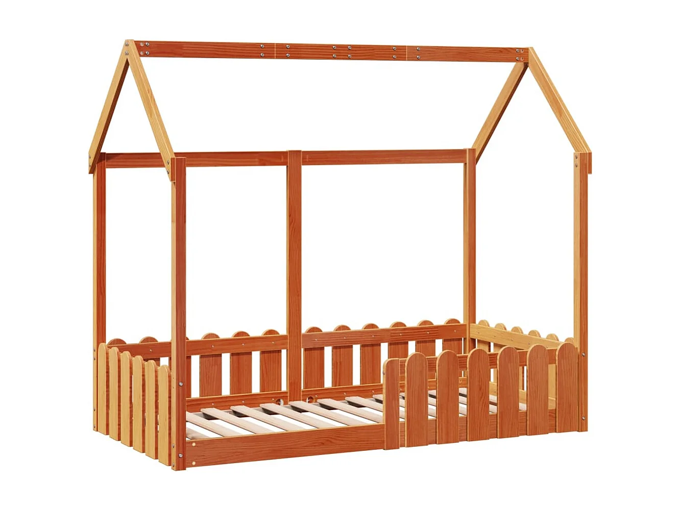 Bedhuis wasbruin massief grenenhout 80x160 cm