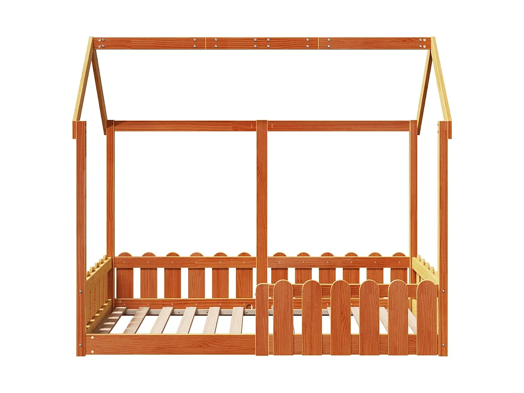 Cadre de lit d'enfants forme de maison sans matelas 80x160 cm