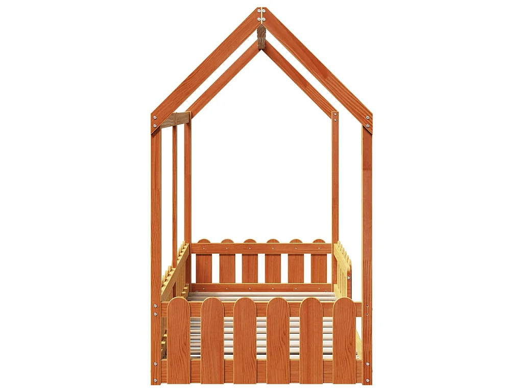 Cadre de lit d'enfants forme de maison sans matelas 80x160 cm