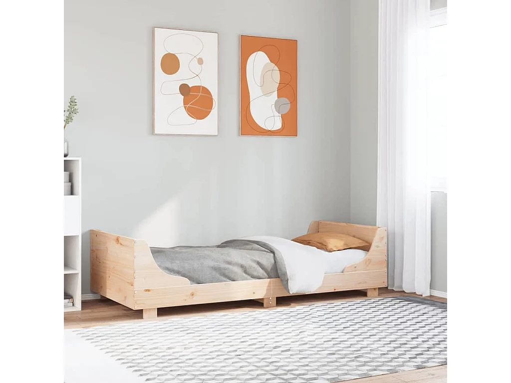Letto senza Materasso 75x190 cm in Legno Massello Pino