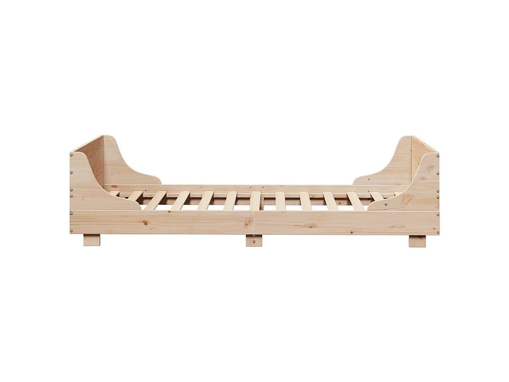 Estructura de cama sin colchón madera maciza pino 75x190 cm