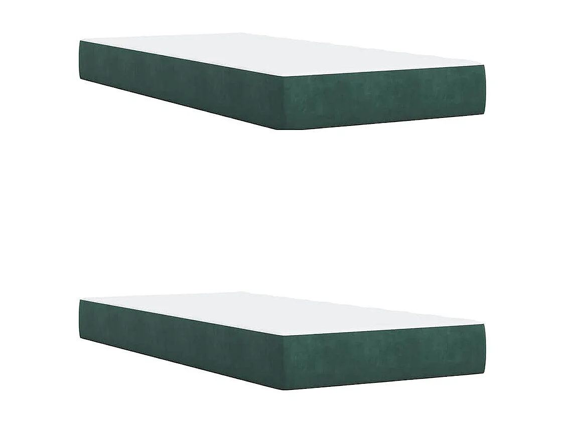 Boxspring met matras fluweel donkergroen 200x200 cm