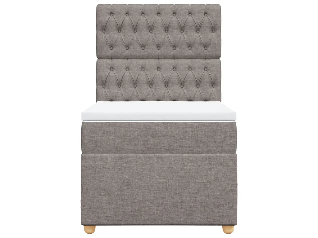 Boxspringbett mit Matratze Taupe 80x200 cm Stoff