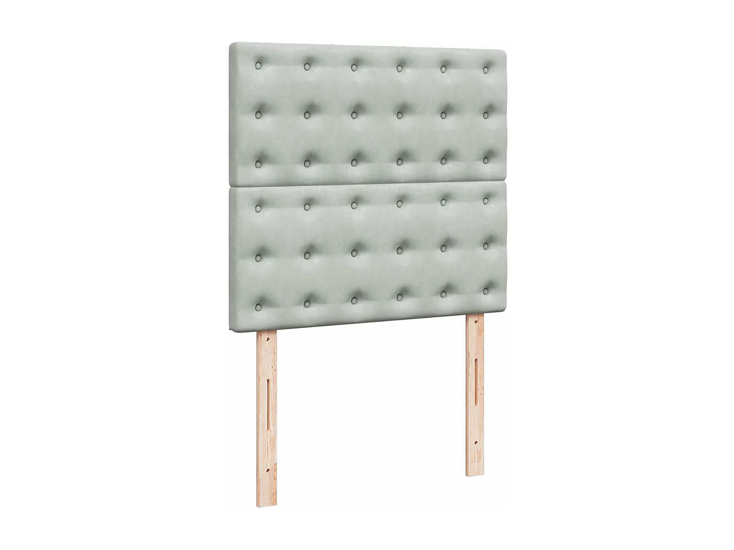 Sommier à lattes de lit et matelas Gris clair 90x190 cm Velours